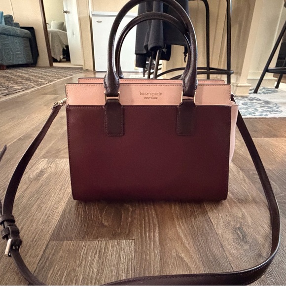 kate spade Handbags - Kate Spade Burgundy and Blush Satchel